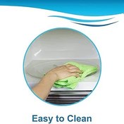 Resim 10.5 inç Evrensel Mikrodalga Döner Tabla Cam Plaka Yedek Mikrodalga Bulaşık Yuvarlak Mikrodalga Plaka Çoğu Mikrodalga Fırın için Dayanıklı ve Temizlemesi Kolay 