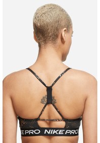 Resim Nike Pro Dri Fit Indy Strappy Sparkle Kadın Sporcu Sütyeni Bra Büstiyer Siyah 