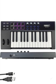 Resim Hype Store Midi-25 PRO Midi Klavye 25 Tuşlu Midi Keyboard 8 Pad 