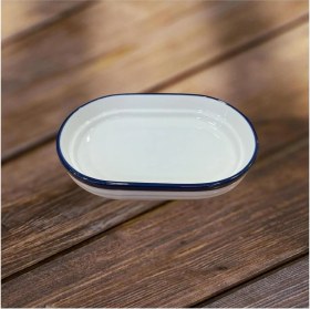 Resim Beyaz Porselen Sunumluk, Kahvaltılık, 20X12CM, Şık ve Kullanışlı Tasarım 