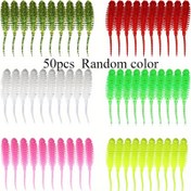 Resim 50 Adet Mini Yumuşak Balıkçılık Yemleri Kayalık Balığı İçin - 0.28g, 35mm Yapay Swimbaits ve Jig Solucanlar Çeşitli Renklerde (Yeşil, Sarı, Pembe, Kırmızı, Beyaz) - Etkili Av için Gerçekçi Tasarım, Kayalık Balıkları Çeken | Solucan Görünümlü, Balıkçılık Yemi 