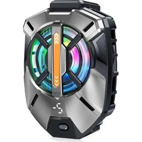 Resim Forzacase FC594 5000 Rpm Kablolu Dijital Göstergeli Işıklı Cep Telefonu Soğutucu Isı Önleyici Fan 