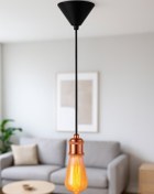 Resim Eslight Bakır Renk Duy Sarkıt Avize E27 Metal Bakır Renk Duy Takımı 