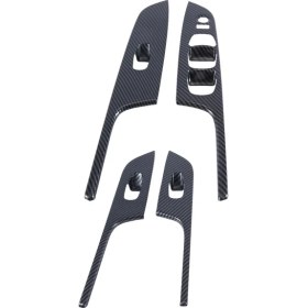 Resim Solar Sanc Nissan Navara Için NP300 2016-2019 Araba Penceresi Cam Kaldırma Anahtarı Panel Kapak Döşeme Sticker Aksesuarları, Karbon Fiber (Yurt Dışından) 