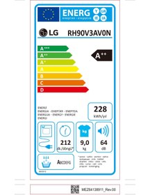 Resim LG Rh90v3av0n.Abwpltk 9 Kg Kurutma Makinesi 