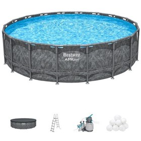 Resim Bestway Apx 365 561kc Çember Prefabrik Havuz Seti 5,49 M X 1,32 M 