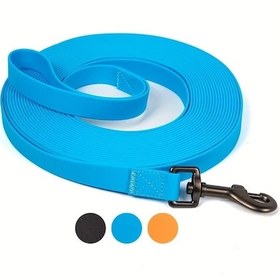 Resim Willowhaven Turuncu Uzun Pvc Su Geçirmez Eğitim Tasması Orta Büyük Köpek 