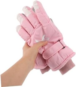 Resim Amosfun 1 Çift Kadın Su Geçirmez Kayak Eldivenleri Rüzgar Geçirmez Termal Yalıtımlı Kar Eldivenleri Snowboard Ve Açık Hava Etkinlikleri Için İdeal 