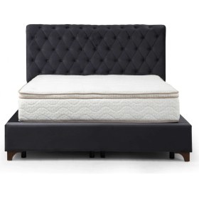 Resim Minar Deluxe Baza+Başlık+Yatak Antrasit 160X200 