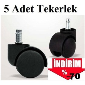 Resim Depolife Tekerlek Ofis Büro Koltuğu Tekerleği Yıldız Ayak Için Sekmanlı Te 