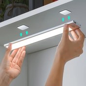 Resim 2 Adet LED Hareket Sensörlü Işıklar - Manyetik USB Şarj, Ayarlanabilir Renk Sıcaklığı ve Parlaklık, Plastik Tüp Işık, Ev Kullanımı İçin, ≤36V Çalışma Gerilimi, Şarj Edilebilir Pil, Elektronik Bileşenler Dahil 