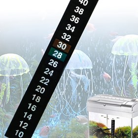 Resim 1 adet Doğru ve Kolay Okunabilen Akvaryum Termometre Etiketi - Balık Tanklarında Su Sıcaklığını İzlemek İçin Mükemmel 