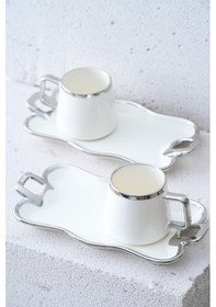 Resim Acar Wisper 2 Kişilik Kahve Fincanı Takımı - 90 Ml Beyaz 