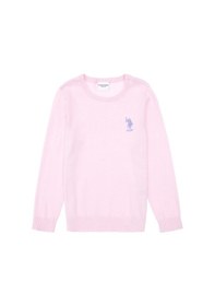 Resim U.S. Polo Assn. Kız Çocuk Pembe Bisiklet Yaka Basic Kazak 50288945-VR041 