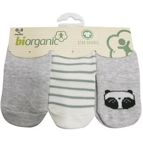 Resim Tezcanstore Bibaby Biorganic Clever Boy 3'Lü Çorap 68359 Gri-Gri-0-3 Ay 