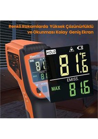 Resim ThermoPro TP450 -50C/+550C Antişok Dual Lazer Endüstriyel Kızılötesi Temassız Termometre 