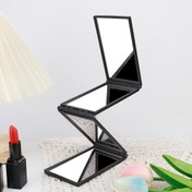 Resim RANCAI Katlanabilir 360 Derece Taşınabilir Makyaj Aynası, Parlak Plastik Çerçeve, Karakter Temalı, Masa Üstü Montaj, Alkol İçermeyen, Pil Gerektirmeyen, Sünger Torba ve Kağıt Kutu Ambalajlı 