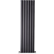 Resim 1800mm X 475mm Yüksek Isı Kapasiteli Dekoratif Lilac Dikey Aluminyum Radyatör Antrasit 