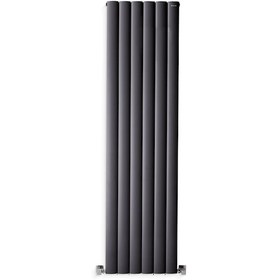 Resim 1800mm X 475mm Yüksek Isı Kapasiteli Dekoratif Lilac Dikey Aluminyum Radyatör Antrasit 