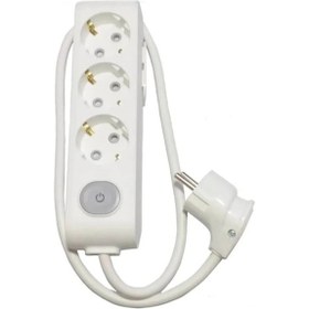 Resim Multi-let 3'lü Anahtarlı 3 Metre Topraklı Çocuk Korumalı Kablolu Grup Priz 
