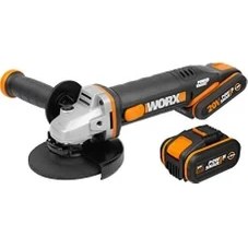 Resim Worx WX803 20VOLT 2.0/4.0 Ah. Li-Ion Çift Akülü 125MM Profesyonel Şarjlı Avuç Taşlama 