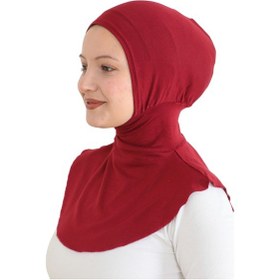 Resim Modish Group Kadın Boyunluklu Hijab Tesettür Pratik Spor Bone - Sarı Bordo 