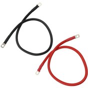 Resim 6awg 25-8 Araba 50cm Kırmızı + Siyah Saf Bakır İnverter Kablosu 