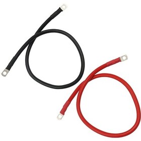 Resim 6awg 25-8 Araba 50cm Kırmızı + Siyah Saf Bakır İnverter Kablosu 