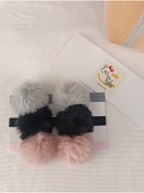 Resim ESES BEBE Bebek Çocuk 3'lü Peluş Ponpon Bandana Set 