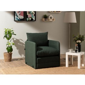 Resim Pafu Saga Tekli Katlanır Yataklı Koltuk Keten Haki 