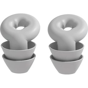 Resim Gui Xulian Gürültü Azaltma Için Yumuşak Kulak Tıkaçları Uyuyan Uçaklar Için Su Geçirmez Silikon Kulak Tıkacı Gürültü Hassasiyeti Gri (Yurt Dışından) 