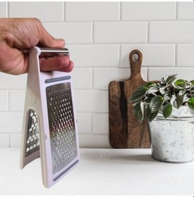 Resim Okyanus Home Paslanmaz Çelik Safir Üçgen Rende Pembe 24 Cm 