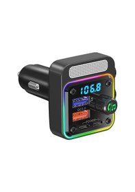 Resim Lapas Fmt-01 36w Hızlı Şarj Destekli Dijital Göstergeli Bluetooth Fm Transmitter Siyah 