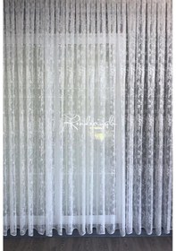 Resim Tül Perde Mavro Desen Örme Jakar Kumaş Çok Renkli 