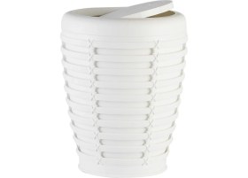 Resim Pratik 7,5 L Beyaz Döner Kapaklı Banyo ve Mutfak Çöp Kovası 