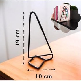 Resim EceAksesuar Kitap Tutucu Ve Metal Kitap Desteği 2'li Paket siyah 