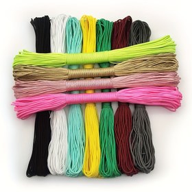Resim 8 metre / 30.5 metre naylon ipi, 2 mm çapında, esnemez DIY takı kordonu, boncuklu iplik, dokuma kolye bilezik ve el zinciri ipi, evcil hayvan tasma dokuması 