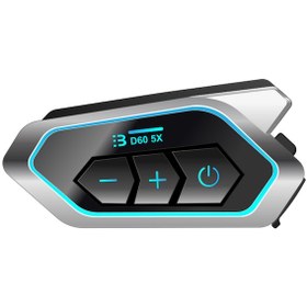 Resim Vothoon D60 5x Rgb Işıklı Bluetooth Intercom Motosiklet Kask Kulaklığı 