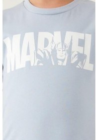 Resim Yasin Tekstil Marvel Erkek Çocuk Bermuda Takım Mavi 