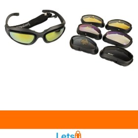 Resim Letsii Çok Lensli Dayanıklı Taktik Gözlük UV Koruma ile Motosiklet ve Avcılık için İdeal 