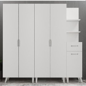 Resim Begonya Portmanto Vestiyer Beyaz -225 cm 