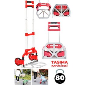 Resim Staxx Power FT80EB 80Kg Teleskopik Katlanır Koli Taşıma Arabası 