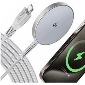 Resim Halolock Mini Qi2 Sertifikalı, Magsafe 15w Kablosuz Şarj Cihazı, Gümüş Gri 