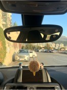 Resim OTOMOGARAJ Otomobil dikiz süsü kahverengi dondurma peluş dikiz süsü peluş dondurma çikolatalı dondurma 