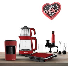 Resim Arçelik 4'lü Çeyiz Seti Kırmızı 