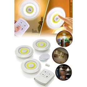 Resim SNA Üçlü LED Işık Dolap Banyo Işıklandırma Kumanda Ile Kontrol Edile LED Işık Dolap Işığı Spot Işık 