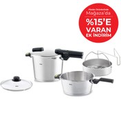 Resim Fissler Vitaquick Green Point 6+3,5 LT Düdüklü Tencere Seti 