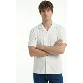 Resim gmg firenze Gmg Fırenze Beyaz Erkek Regular Fit Geometrik Desenli Gömlek GU26MSS02204 