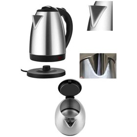 Resim Elektrikli Paslanmaz Çelik Su Isıtcı Çelik Kettle 1.8 Lt. Uzun Ömürlü 