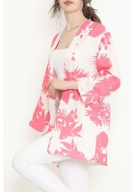 Resim Desenli Kimono Fuşya - 17725.1247. Çok Renkli 